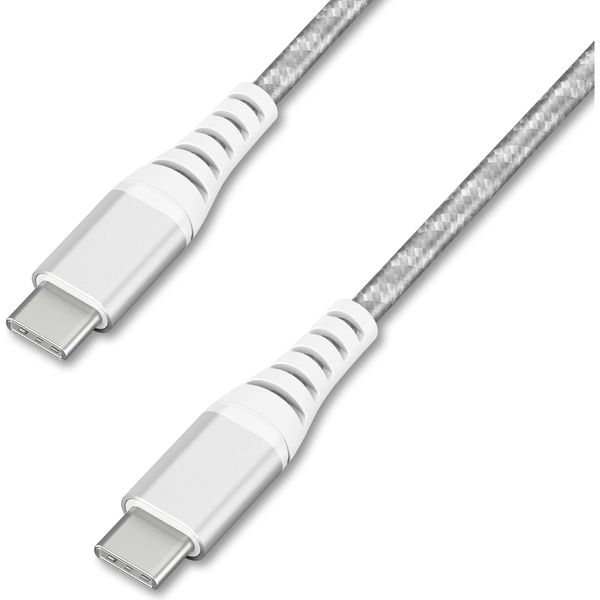 アイリスオーヤマ 高耐久USB-C to USB-Cケーブル 1.5m　ICCC-C15-S　シルバー　1個（直送品）