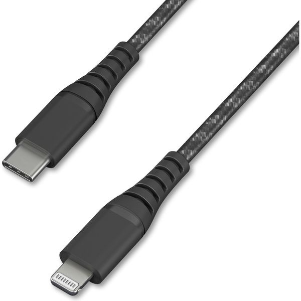 アイリスオーヤマ 高耐久USB-C to Lightningケーブル 2m　ICCL-C20-B　ブラック　1個（直送品）