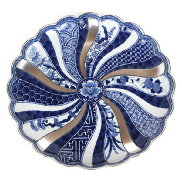 石丸陶芸 銀彩祥瑞 プレート 245mm 2063600510 1枚（直送品