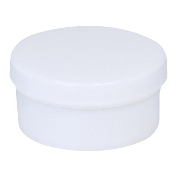 シントー化学 平型軟膏壺 Dー6 白 30個入 67-9230-70 1箱(30個)（直送品）