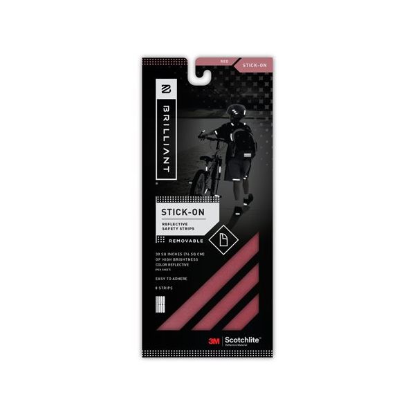 BRILLIANT スティックオン リフレクティブ レッド BRA1005RED 1個 65-2324-13（直送品）