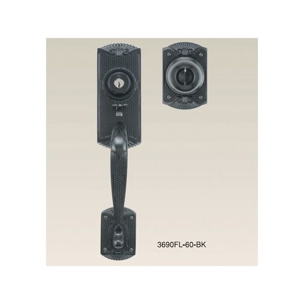 アルファ エントランスハンドルロック(フローレンス) 3690-FL-60-BK 1セット 68-5103-37（直送品）