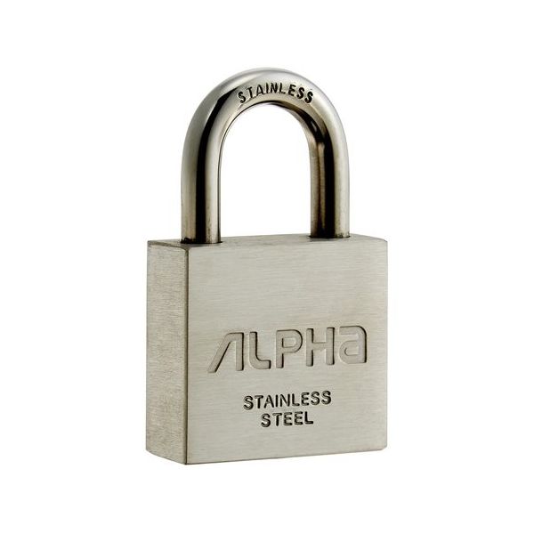 アルファ ステンレス南京錠(カギ違い) No.N2740-40 KD 1セット 68-5103-30（直送品）