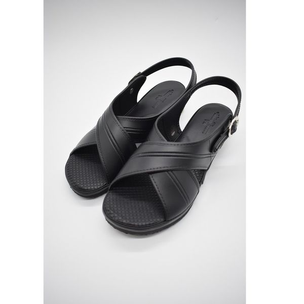 山一 スタンダードクロスサンダル ブラック S 10BKS 1足 67-9300-16（直送品）