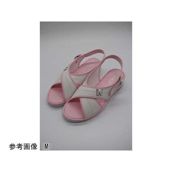 山一 消臭クロスサンダル ピンク S 7602PKS 1足 68-0793-25（直送品）