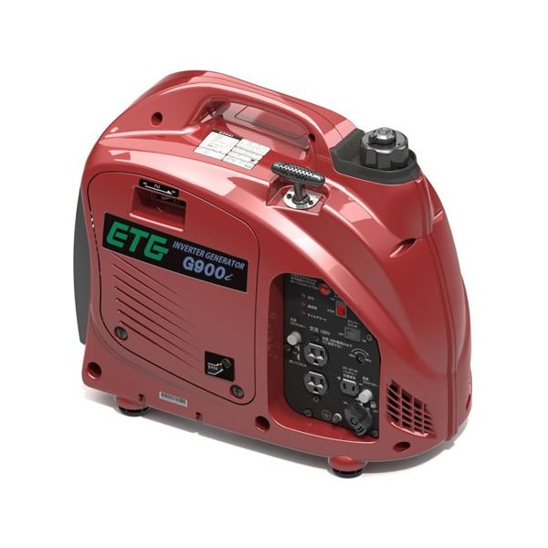 ETG Japan インバーター発電機 リコイルスタート式 900VA G900i 1個 65-2744-79（直送品）