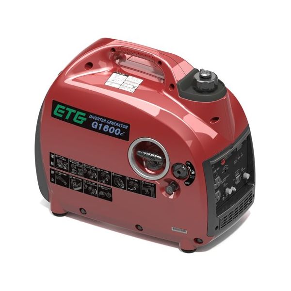 ETG Japan インバーター発電機 リコイルスタート式 1600VA