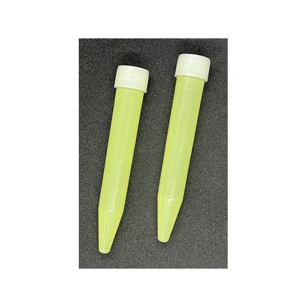 グローバルサイエンス スクリュースピッツ 10cc 黄色 白キャップ組込 50本×20袋 21550 1箱(1000本)（直送品）