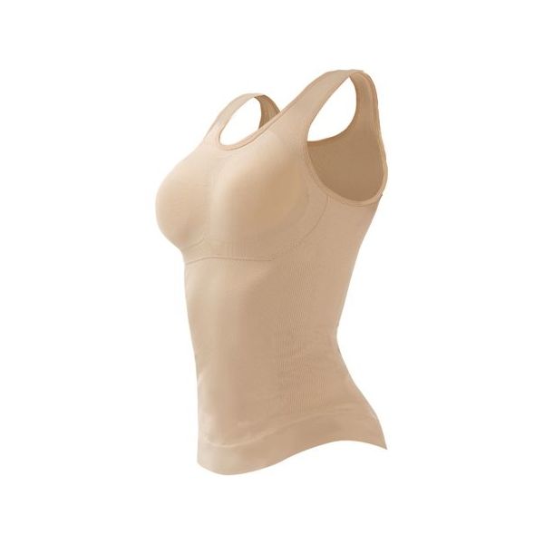 グローバル・ジャパン ゆる圧キャミソール S~M ベージュ 67-8031-52 1枚（直送品）