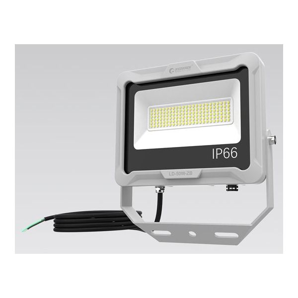 グッド・グッズ LED投光器 50W 7300LM 通気弁付 昼白色 LD50W-ZB 1台 67-6434-06（直送品）