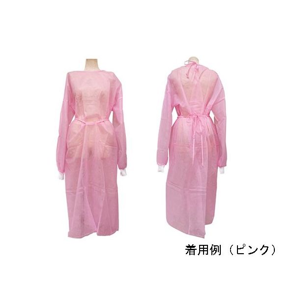 アズワン アイソレーションガウン 袖口ニットタイプ グリーン 10枚×10袋入 67-5170-33 1ケース(100枚)（直送品）