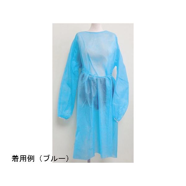 アズワン アイソレーションガウン 袖口ゴムタイプ イエロー 10枚×10袋入 67-5170-31 1ケース(100枚)（直送品）