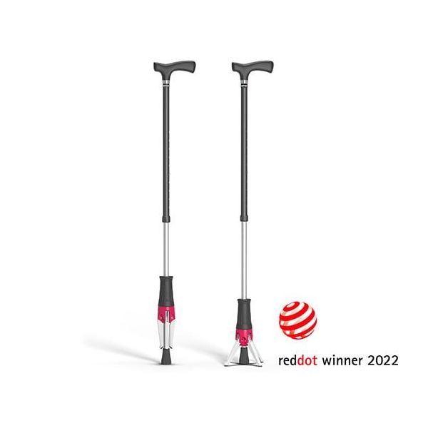 ポッドデスク 立てられるつえ「クロスポッド」 レッド CP-02-R 1本 65-2331-64（直送品）