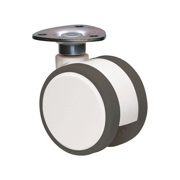 東海キャスター 双輪キャスター φ60 自在 プレート式 FW060 1個 65-6898-03（直送品）