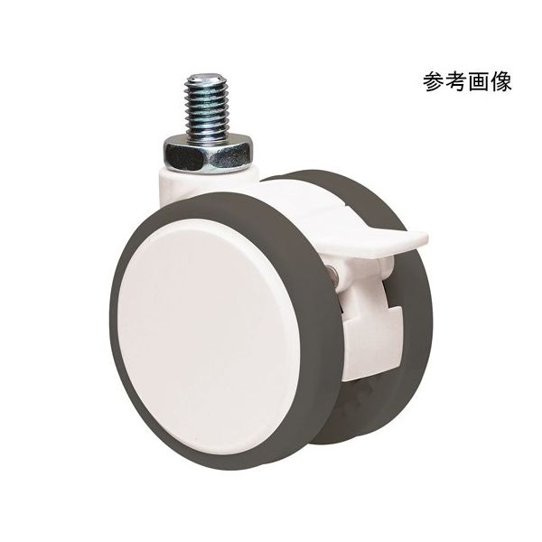 東海キャスター 双輪キャスター φ60 自在S付 ネジ式 FW060N3SL-19 1個 65-6898-06（直送品）