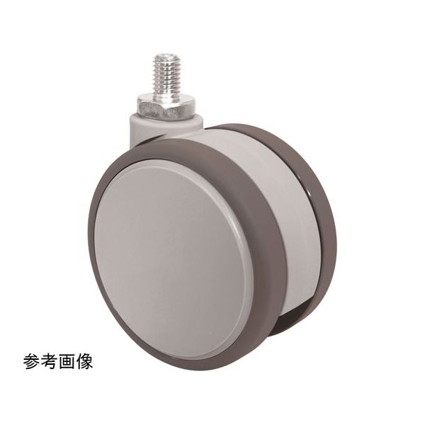 東海キャスター ダストカバー付 双輪キャスター φ75 自在 ネジ式 CF075N12P1.25L-14 1個 65-8881-54（直送品）