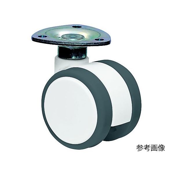 東海キャスター ダストカバー付 双輪キャスター φ50 自在 プレート式 CFW050F46X35 1個 65-8880-62（直送品）