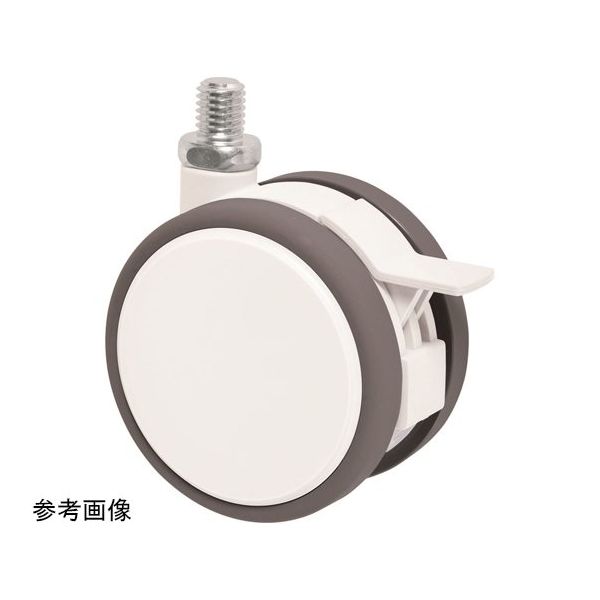 東海キャスター ダストカバー付 双輪キャスター φ75 自在ストッパー付 ネジ式 CFW075N10SL-14 1個 65-8881-65（直送品）