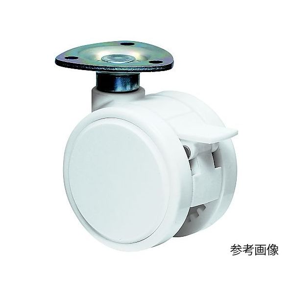 東海キャスター 双輪キャスター φ60 自在 ストッパー付 プレート式 TFW60SF46X35 1個 65-8730-86（直送品）