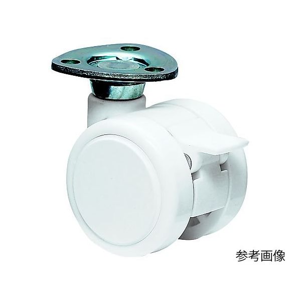 東海キャスター 双輪キャスター φ40 自在 ストッパー付 プレート式 TFW40SF26X26 1個 65-8730-28（直送品）