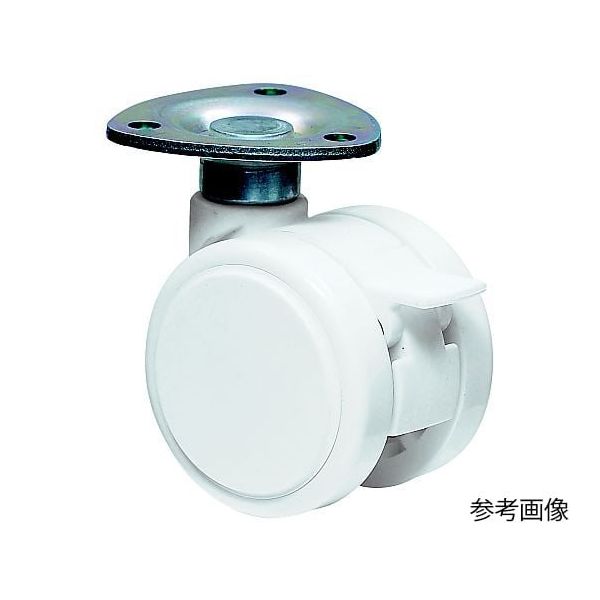 東海キャスター 双輪キャスター φ50 自在 ストッパー付 プレート式 TFW50SF46X35 1個 65-8730-54（直送品）