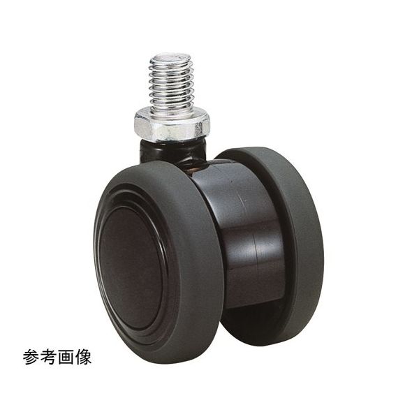 東海キャスター 双輪キャスター φ50 自在 ネジ式 TE50N4P20L-16 1個 65-8728-37（直送品）