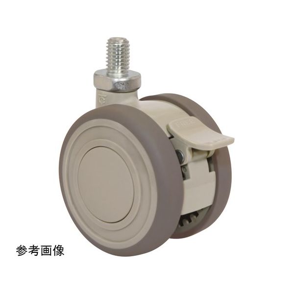 東海キャスター 双輪キャスター φ60 自在 ストッパー付 ネジ式 TEA60JN4SP20L-16 1個 65-8729-49（直送品）