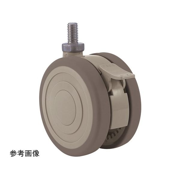 東海キャスター 双輪キャスター φ100 自在 ダブル ストッパー付 ネジ式 ステンレス仕様 SUS-TEA100N12WSL-22 1個（直送品）