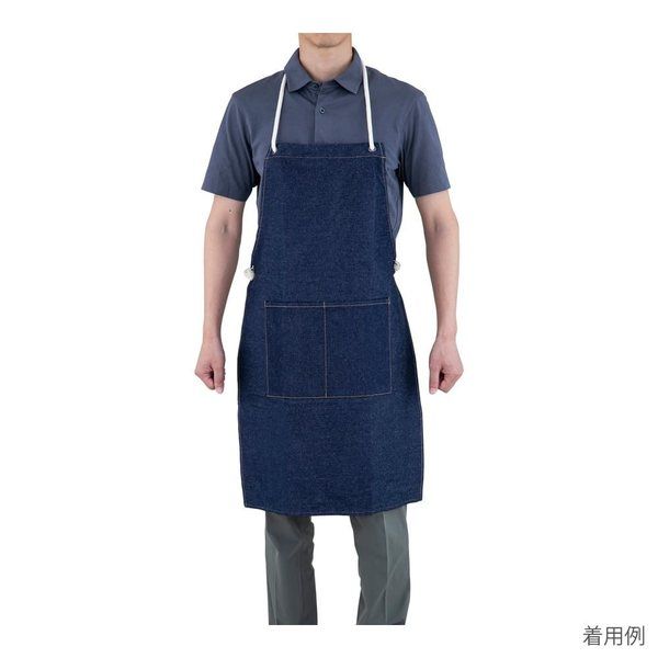 アズワン アズツールデニム胸付前掛け ポケット付 4-6810-01 1枚