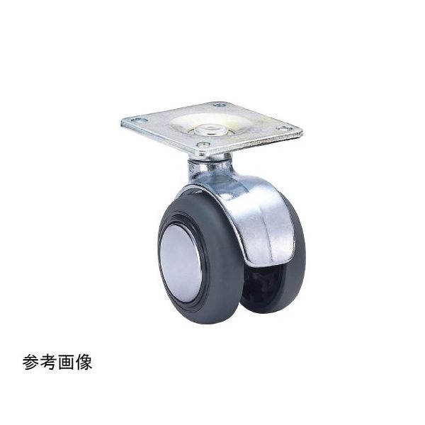 東海キャスター 双輪キャスター φ40 自在 プレート式 MY4EF26X26 1個 65-9139-93（直送品）