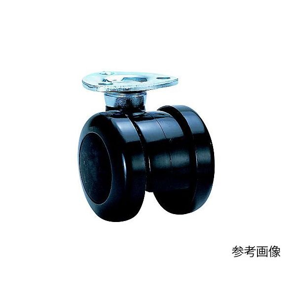 東海キャスター 双輪キャスター φ40 自在 プレート式 TY40BF26X26 1個 65-8880-85（直送品）