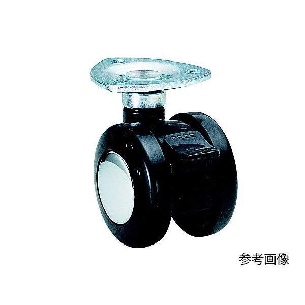 東海キャスター 双輪キャスター φ50 自在ストッパー付 プレート式 TY50SF46X35 1個 65-8881-01（直送品）