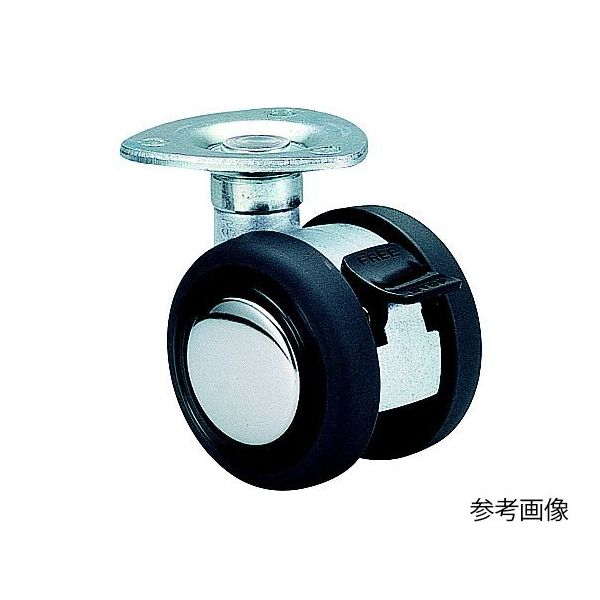 東海キャスター 双輪キャスター φ50 自在ストッパー付 プレート式 AE50SF46X35 1個 65-8880-14（直送品）