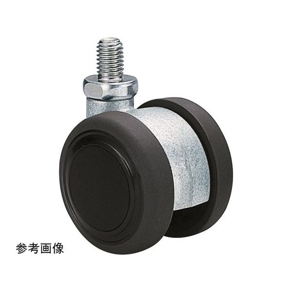 東海キャスター 双輪キャスター φ50 自在 ネジ式 AE50N4BP20L-16 1個 65-8880-41（直送品）