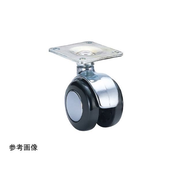 東海キャスター 双輪キャスター φ40 自在 プレート式 MY4F26X26 1個 65-9139-81（直送品）