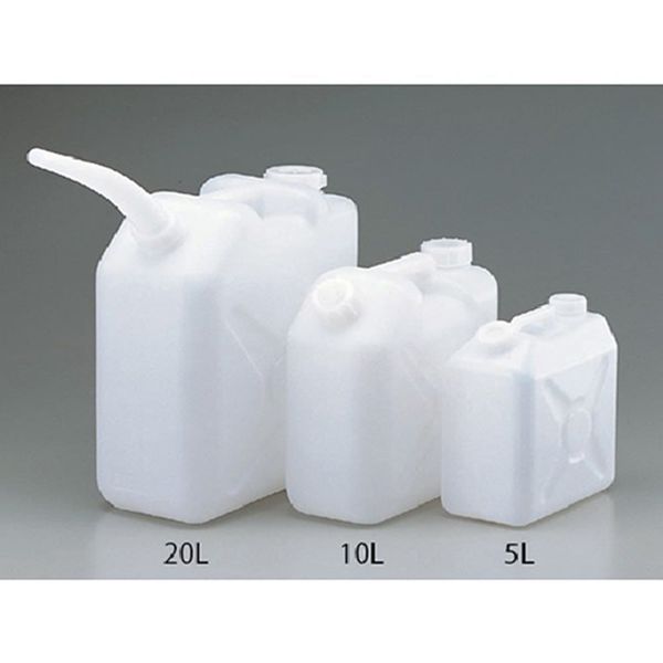 ニッコー・ハンセン 平角缶(2ケ口)両端平キャップ仕様 洗浄済 5L 10-4361-55 1本（直送品）