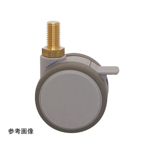 東海キャスター 非磁性 双輪キャスター φ60 自在ストッパー付 ネジ式 MB60N10SL-22 1個 65-9139-64（直送品）