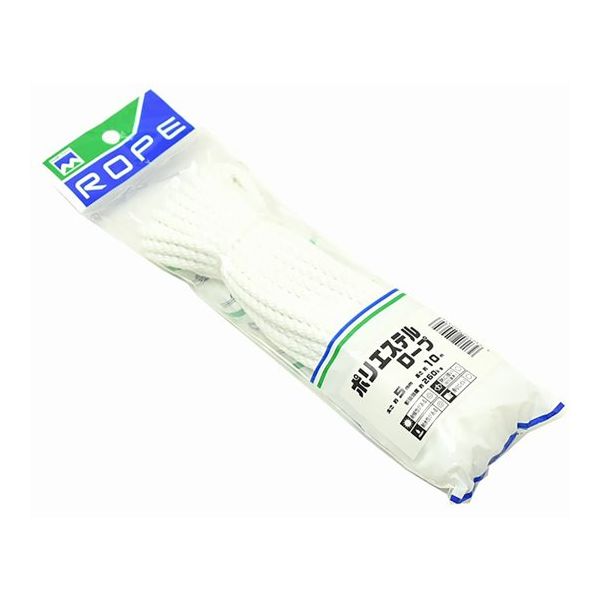 丸三産業 BMSポリエステルロープ 5mm×10m 60020051 1巻 64-9608-10（直送品）