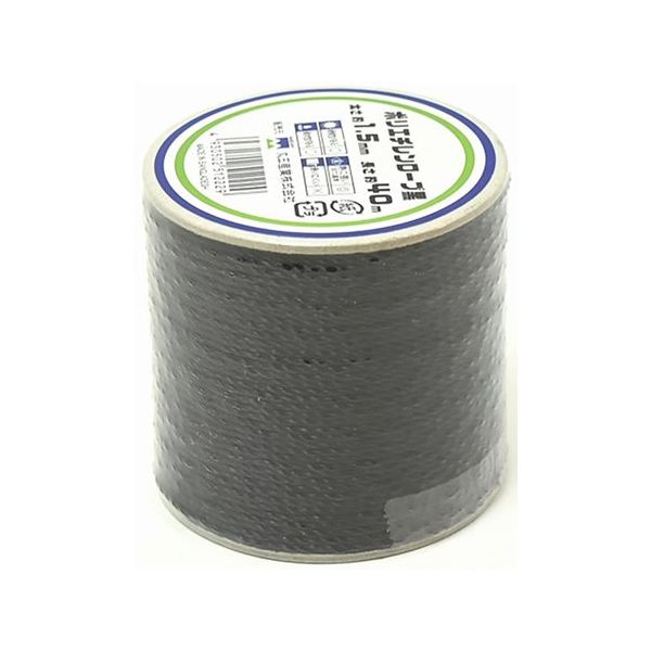 丸三産業 BMSPEロープボビン巻 1.5mm×40m 黒 60020031 1巻 64-9609-18（直送品）