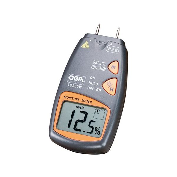 オガ電子 木材水分チェッカー TD-800W 1台 68-5146-27（直送品）