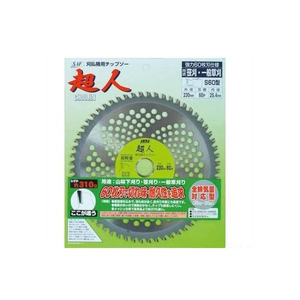 小林鉄工所 超人S60 255×60P 501241 1個 63-5451-07（直送品）