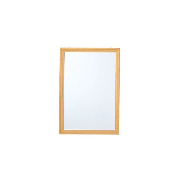 小野シャンブル (木製)広面取木枠ミラー 900×600mm No.340 1台 68-5753-73（直送品）