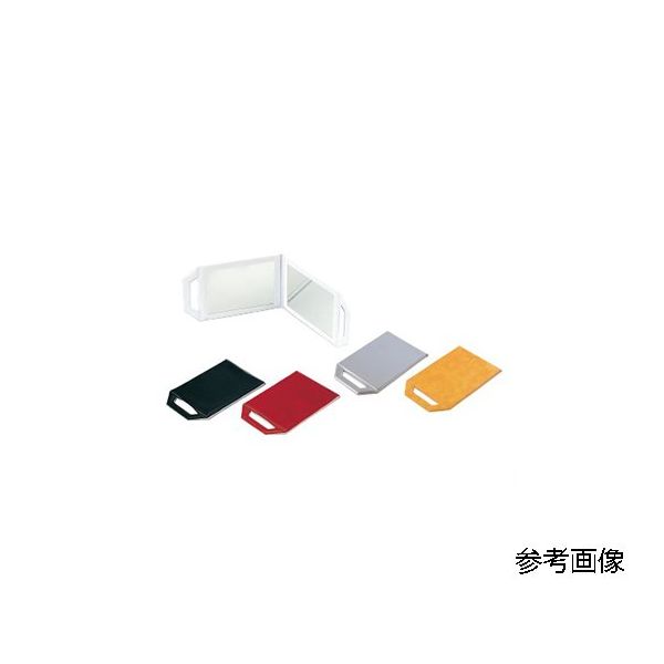 小野シャンブル レザーバックミラー レッド 68-5753-95 1台（直送品）