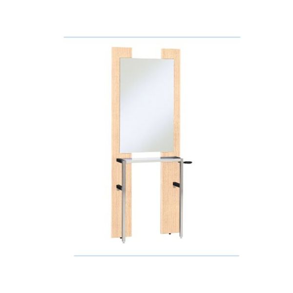 小野シャンブル ドマーニ片面鏡(ナチュラル) 68-5753-37 1台（直送品）