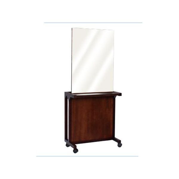 小野シャンブル パレット片面鏡(ダークブラウン) 68-5753-38 1台（直送品）