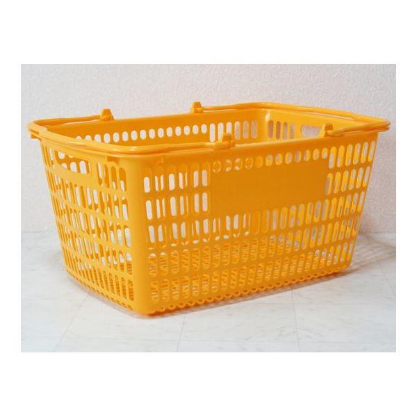 大和産業 買い物かご イエロー 5個入 SL-20 1セット(5個) 65-5552-62（直送品）