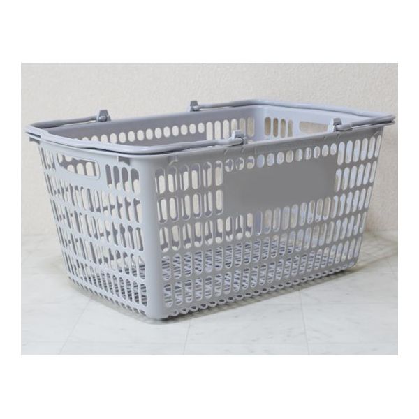 大和産業 買い物かご ライトグレー 5個入 SL-20 1セット(5個) 65-5552-63（直送品）