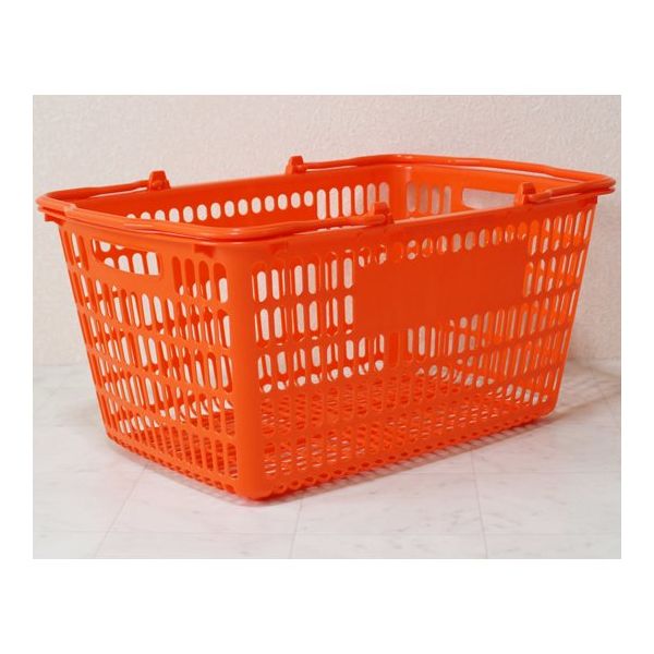 大和産業 買い物かご オレンジ 5個入 SL-20 1セット(5個) 65-5552-67（直送品）