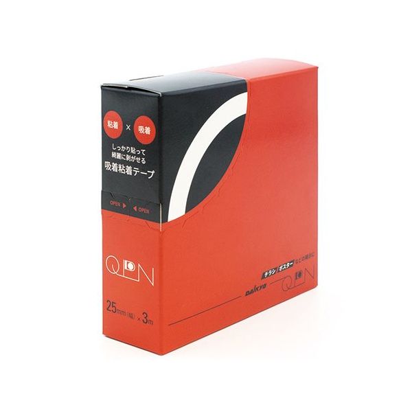大共 吸着粘着テープQPN 25mm 1巻(3m入) QPN-25mm 1巻 65-3353-36（直送品）