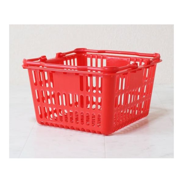 大和産業 買い物かご レッド 5個入 SL-1 1セット(5個) 65-5552-27（直送品）